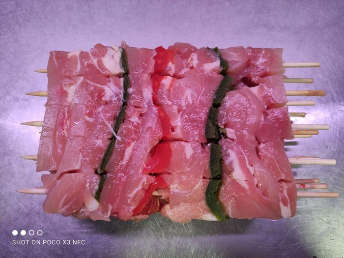 Brochetas de pollo